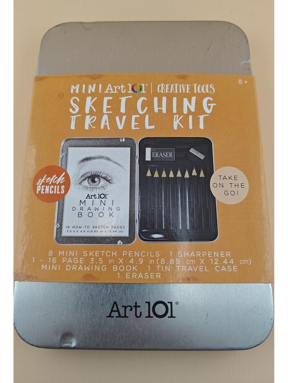 Art 101 Mini Creative Tools Sketching Travel Kit Pencils Sketchbook New